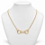 Colar Folheado Dourado com Pingente de Algemas CL207