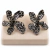 Brinco Flor Grande em Aço Inoxidável 4,5 cm – Dourado ou Prateado com Textura Martelada BR93
