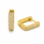 Brinco Argola Quadrada Cravejada Folheada Dourado ou Prata BR631 - comprar online
