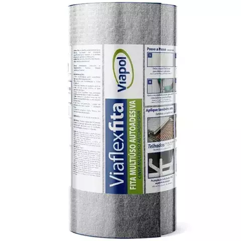 VIAFLEX FITA ALUMINIZADA 30CM X 10M - CAIXA 4UN - VIAPOL - comprar online
