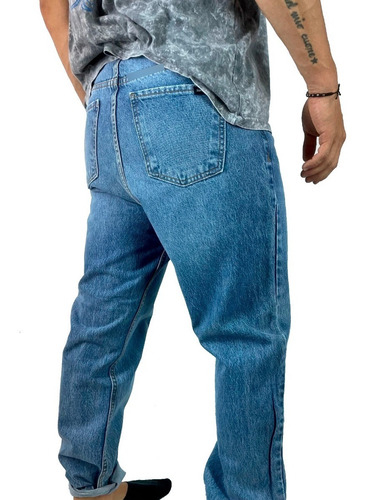 Pantalón Jean Santa Elena Recto Mom Hombre Nuevo Azul