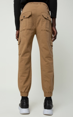 Pantalon Jogger Luxo Caravan Cargo Gabardina Bolsillo Hombre
