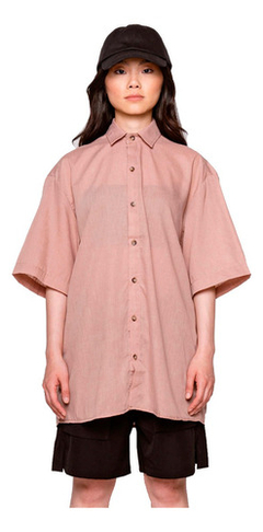 Camisa Luxo Curds Lino Manga Corta Lisa Liviana Hombre en internet