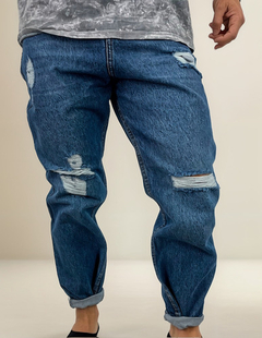 Pantalón Jean Santa Elena Recto Mom Hombre Nuevo Azul - tienda online
