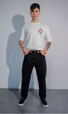 Pantalón Jean Santa Elena Recto Mom Hombre JUNE Azul - Hormaf