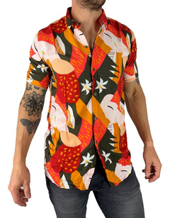 Camisa Luxo Euforia Print Manga Corta Estampada Hombre