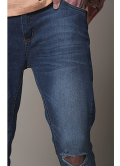 Jeans Batuk Cow Roturas Slim Fit Chupin Nuevo Hombre - tienda online