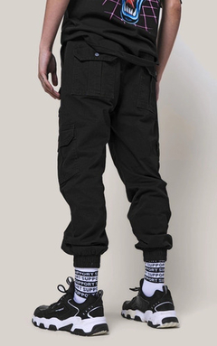 Pantalon Jogger Luxo Caravan Cargo Gabardina Bolsillo Hombre