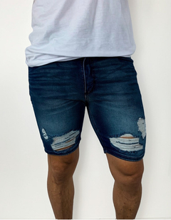 Bermuda Zummo Texas Slim Fit Elastizada Roturas Hombre Nueva
