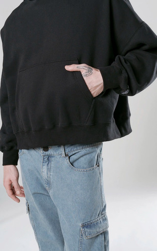 Buzo Luxo Hoodie Dotcom Crop Frisa Nuevo