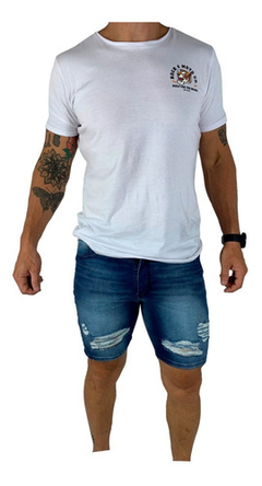 Bermuda Zummo Texas Slim Fit Elastizada Roturas Hombre Nueva en internet