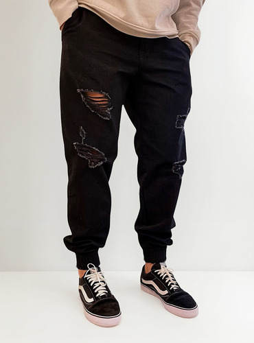 Jeans Jogger Worn Black Revston Varios Hombre Nuevo