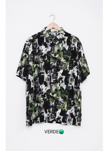 Camisa Batuk Arlequin Manga Corta Estampada Hombre - comprar online