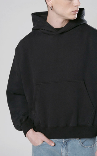 Buzo Luxo Hoodie Dotcom Crop Frisa Nuevo