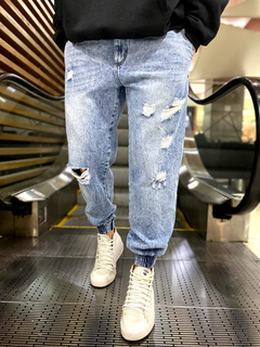 Jeans Jogger Snow Revston Varios Hombre Nuevo Azul - Hormaf