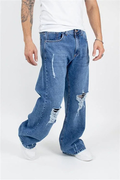 Jeans Revston Mom Varios Roturas Lisos Hombre Nuevo - comprar online