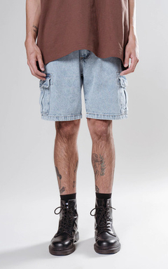 Bermuda Luxo Jean Cargo Nuevo Denim