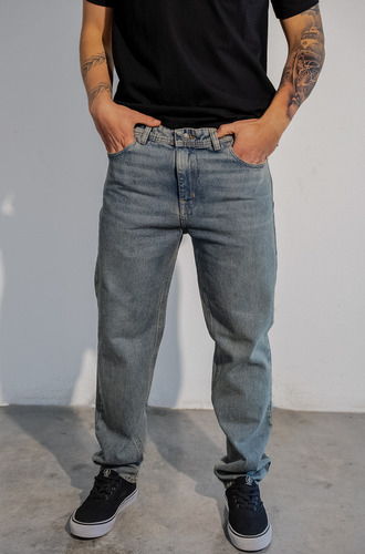 Pantalón Jean Santa Elena Recto Mom Hombre Nuevo Azul