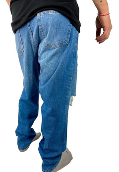 Jeans Revston Mom Varios Roturas Lisos Hombre Nuevo