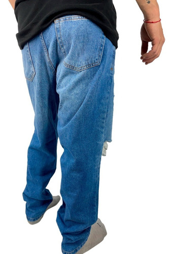Jeans Revston Mom Varios Roturas Lisos Hombre Nuevo