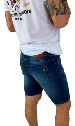 Bermuda Jean Bernabe Gerald Slim Fit Elastizada Hombre Nueva - tienda online