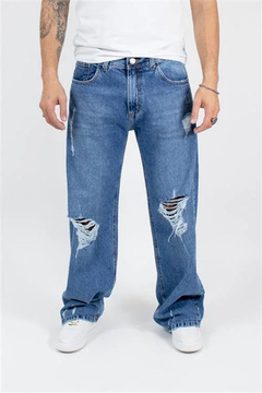 Jeans Revston Mom Varios Roturas Lisos Hombre Nuevo - Hormaf
