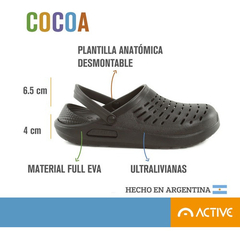 Zuecos Goma Cocoa Active Nuevo Full Eva Ultraliviano - Hormaf