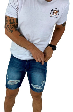 Bermuda Zummo Texas Slim Fit Elastizada Roturas Hombre Nueva - tienda online