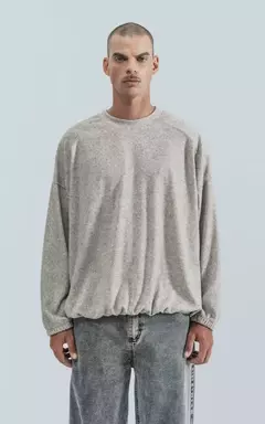 Sweater Unisex Luxo Modelo Face - Estilo Y Comodidad Gris Face en internet