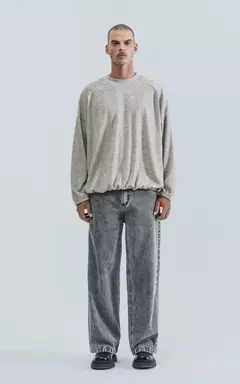 Sweater Unisex Luxo Modelo Face - Estilo Y Comodidad Gris Face