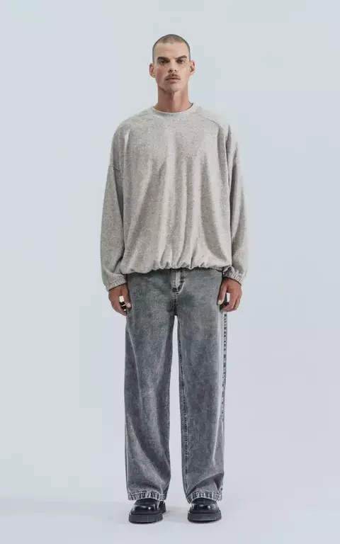 Sweater Unisex Luxo Modelo Face - Estilo Y Comodidad Gris Face