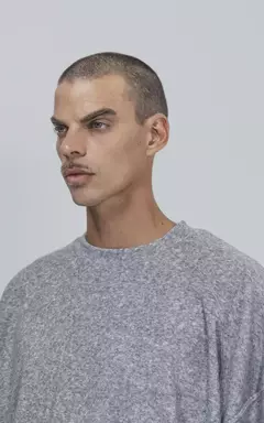 Sweater Unisex Luxo Modelo Face - Estilo Y Comodidad Gris Face - Hormaf