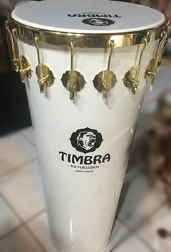 Timbal Timbra 14"x 90 cm Alum Branco Ferr. Dourada 16 Af.