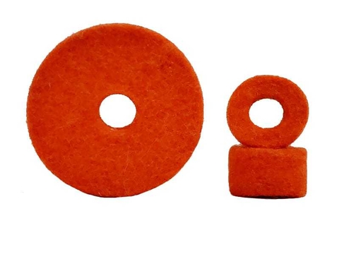 Feltro p/ Presilha e base de Chimbal Pad Gorilla / Kit Laranja