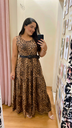 VESTIDO LONGO TRÊS MARIAS ANIMAL PRINT COMFY - loja online