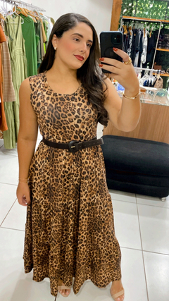 Imagem do VESTIDO LONGO TRÊS MARIAS ANIMAL PRINT COMFY