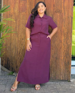CONJUNTO CAMISA E SAIA LONGA - Camila Raidan