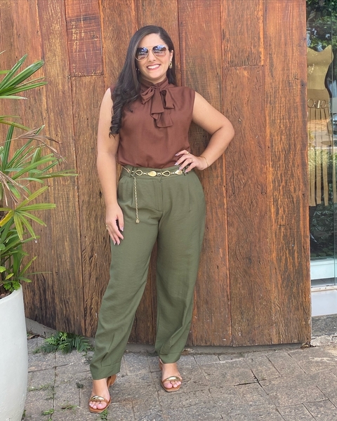 CALÇA CENOURA ALFAIATARIA FEMININA