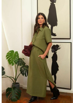 CONJUNTO CAMISA E SAIA LONGA - loja online