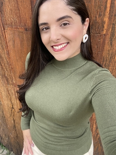 Imagem do BLUSA CACHARREL TRICOT VERDE OLIVA
