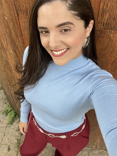 BLUSA CACHARREL TRICOT AZUL - comprar online