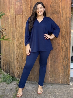 CONJUNTO COMFY AZUL MARINHO BLUSA AMPLA
