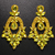 Brincos de strass amarelo exagerados para mulheres, brinco de tamanho grande, cr na internet