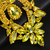 Brincos de strass amarelo exagerados para mulheres, brinco de tamanho grande, cr na internet