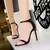 Salto Alto de Couro para Mulheres, Lady Gladiator Strap, S - MISS CHARLOTTE STORE