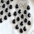 Elegante Nupcial Preto Cristal Borla Brincos para Mulheres, Pingente Grande - MISS CHARLOTTE STORE