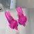 Slingbacks com nó borboleta para mulheres, salto fino, dedo apontado, salto alt - loja online