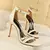 Salto Alto de Couro para Mulheres, Lady Gladiator Strap, S
