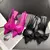 Slingbacks com nó borboleta para mulheres, salto fino, dedo apontado, salto alt