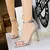 Salto Alto de Couro para Mulheres, Lady Gladiator Strap, S